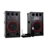 ENCEINTE ET RETOUR Set karaoke "STAR Kreuzberg" enceintes micro 800W ENCEINTE ET RETOUR Set karaoke "STAR Kreuzberg" enceintes micro 800W