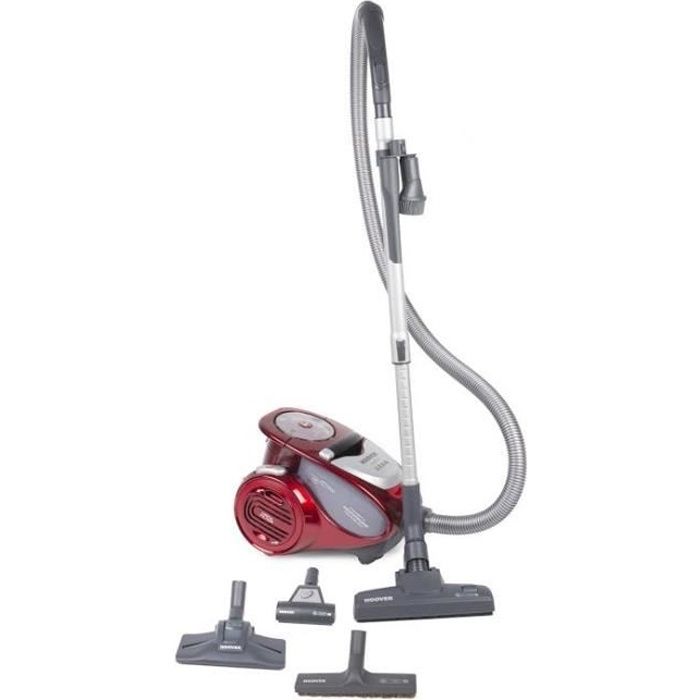 HOOVER XP81_XP25 Aspirateur traineau sans sac Xarion Pro - 75 dBA - 4 A - Spécial animaux - Rouge