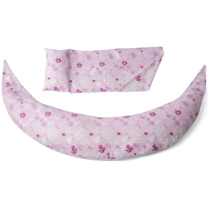 NUVITA BABY Coussin de Grossesse et d'allaitement DreamWizard Multifonctionnel Blanc/Motifs colorés