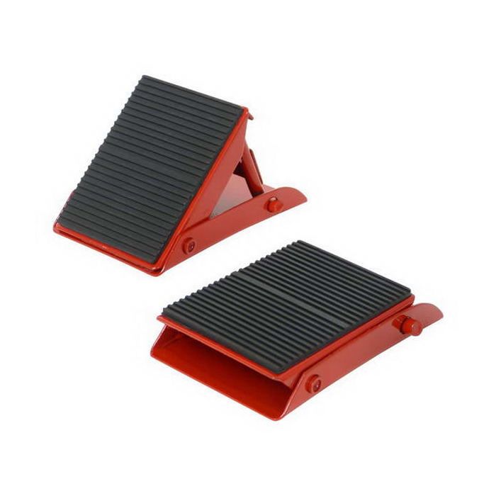 Lot De 2 Cales De Roue Pour Voiture, Caravane, Remorque - Plastique Robuste 18x10x9 Cm - Sécurité Changement Pneu