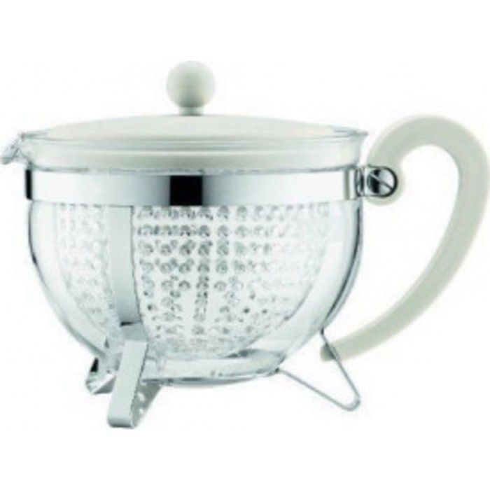 BODUM CHAMBORD Théière filtre en acrylique 1.3 l Blanc Crème