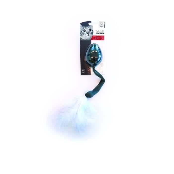 MPETS Souris qui tourne - jouet - Pour chat - Grise