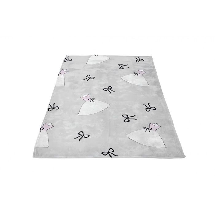 SOLEIL D' OCRE Couverture polaire microfibre Anais - 220 x 240 cm - Gris