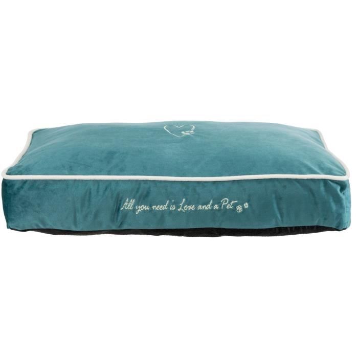 TRIXIE Coussin Pet's Home 60 × 40 cm - Bleu pétrole - Pour chien