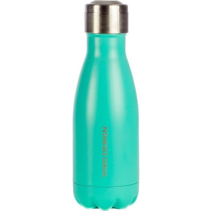 YOKO DESIGN Bouteille isotherme double paroi 260 ml turquoise mat