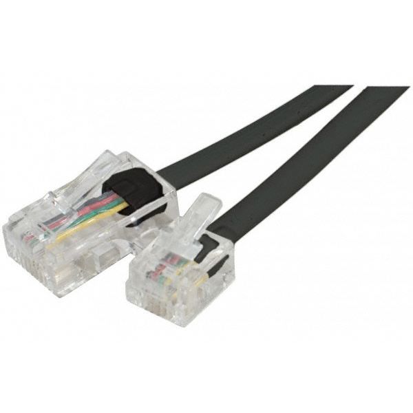 Cable RJ11 RJ45 téléphone 10m noir Prix pas cher Cdiscount