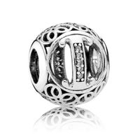 Charm's 1PC BAMOER Charm Ajouré Alphabet Argent 925 Femme Charm's 1PC BAMOER Charm Ajouré Alphabet Argent 925 Femme