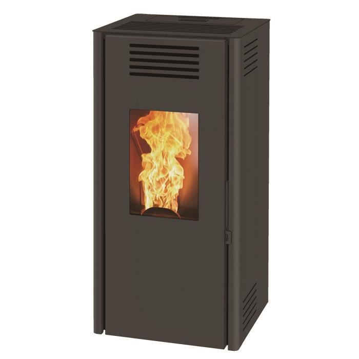 INVICTA Poêle à granulés Vasto 9 - 9 kW - Noir