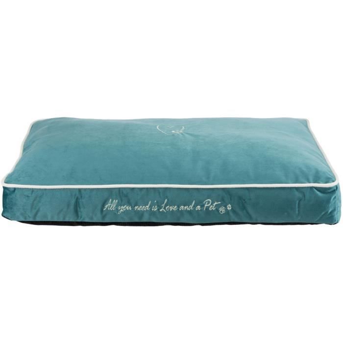 TRIXIE Coussin Pet's Home 80 × 55 cm - Bleu pétrole - Pour chien