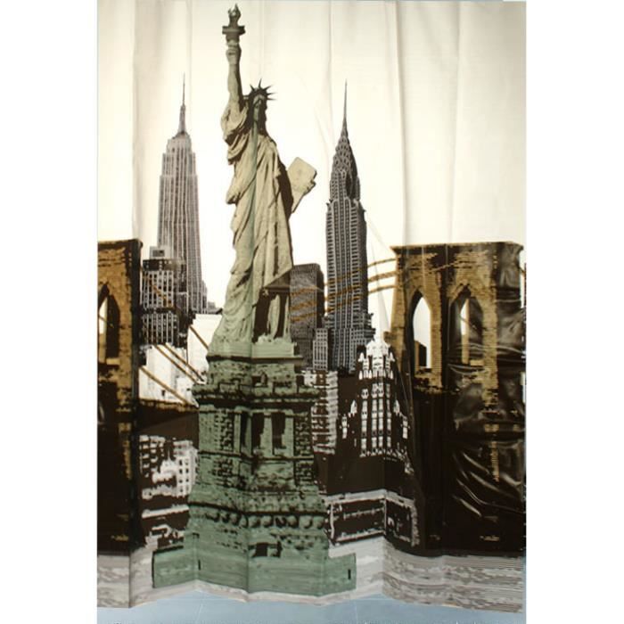 Rideau de douche - New york 180x180 cm - Achat / Vente rideau de ... Rideau de douche - New york 180x180 cm - Achat / Vente rideau de ...