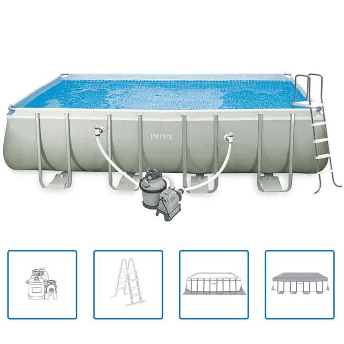 Kit Piscine Rectangulaire Avec Cadre Ultra 549x274x132cm Intex