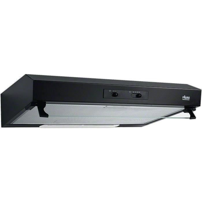 FAURE FHT6136B - Hotte / recyclage - 155 m3/h - 48dB - 3 vitesses - L60 - Noir
