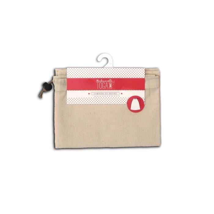 TOGA Sac Baluchon à Customiser - GM - Blanc Crème
