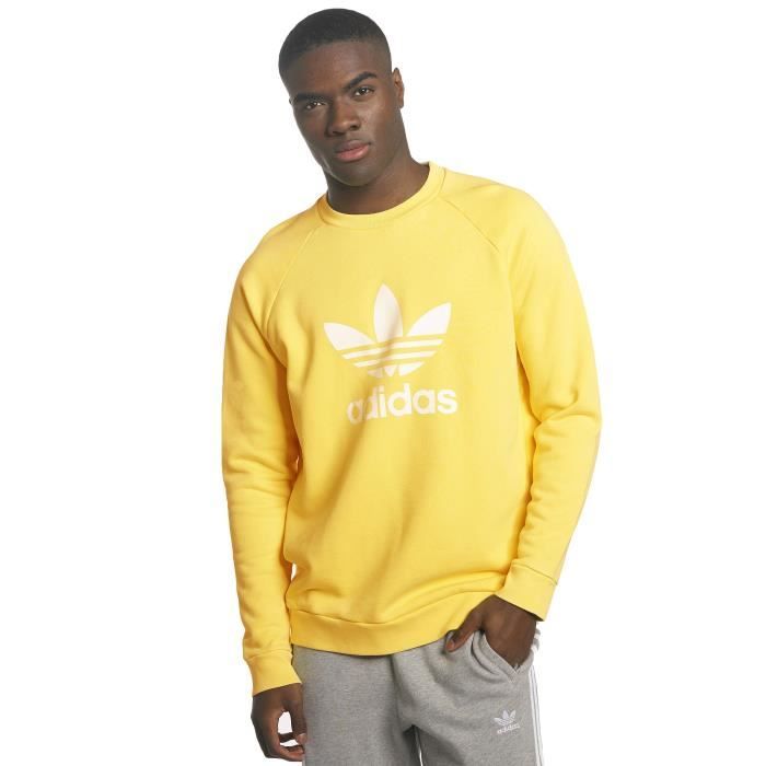  pull  adidas  jaune homme 