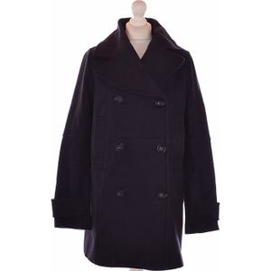 Manteau noir fourrure bleu Manteau noir fourrure bleu