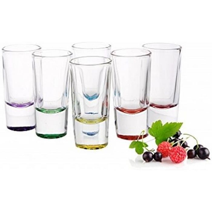 Original Shooter Verres à Shot Mix Color Vodka Tequila Lot De Original Shooter Verres à Shot Mix Color Vodka Tequila Lot De 6 25 Ml