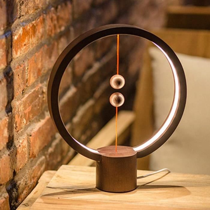 Veilleuse Chambre Balance Salon Interrupteur Lamp Pour Design Magnétique Militaire Heng UsbLampe À Air Ronde Led Alimentée Moderne 54j3ARL