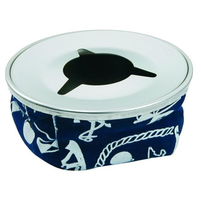 EUROMARINE Cendrier Tissu Bleu Et Blanc