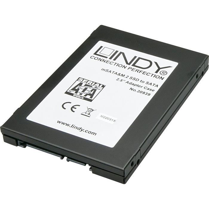 LINDY Boîtier adaptateur mSATA & M.2 vers SATA 2,5\