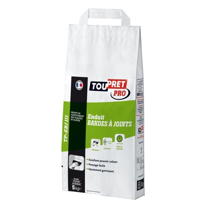 TOUPRET Enduit bandes à joints en poudre 5 kg