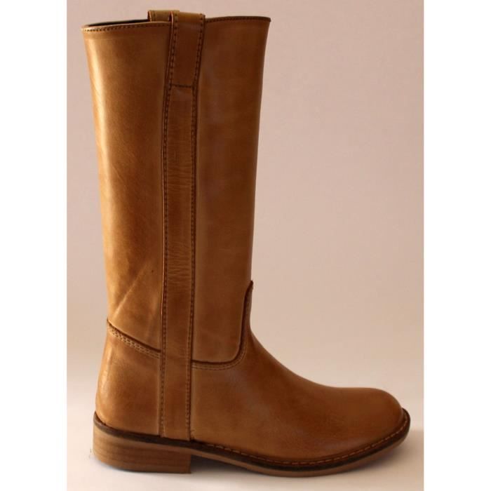 bottes fille cuir