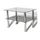 Table basse en verre 2 plateaux