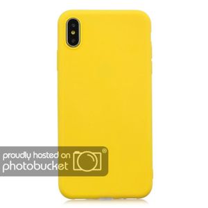 coque iphone xr jaune silicone