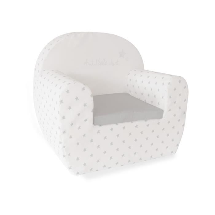 ABSORBA Canapé déhoussable Chut bébé dort - 100% coton - 43,5x47x35 cm - Gris