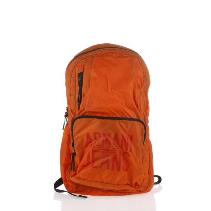 ARMANI JEANS - Sac à Dos Pliable en Polyamide Orange - Homme