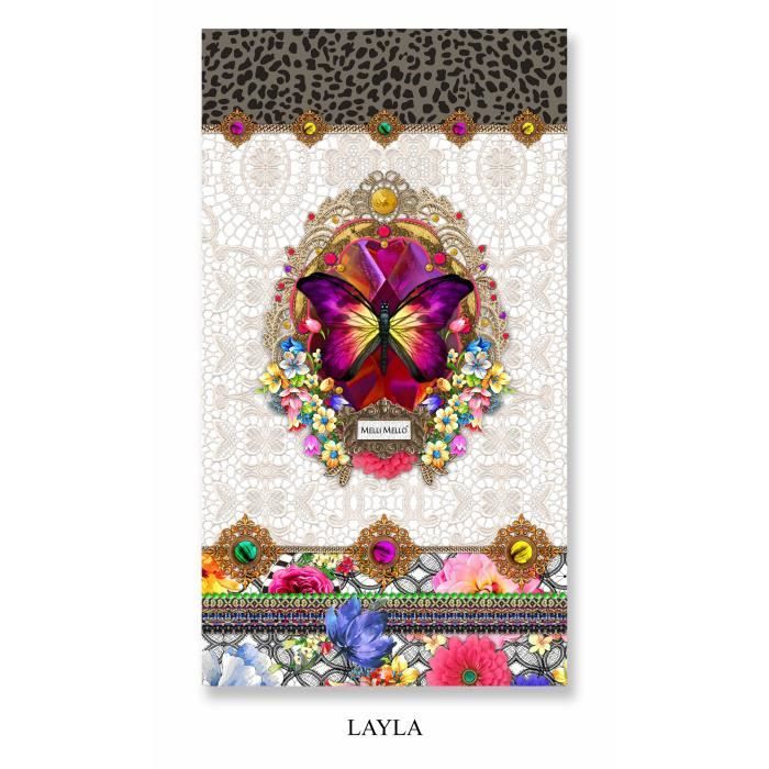 MELLI MELLO Drap de plage Coton Layla - 100x180cm - Multicolore