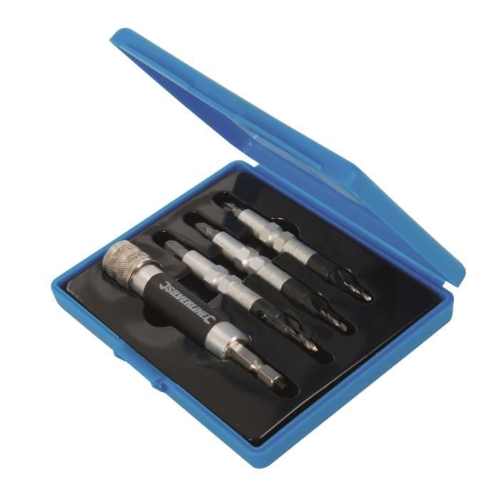 SILVERLINE Coffret 3 porte-embouts double extrémité et 1 adaptateur