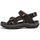 Caterpillar Giles CAT Cuir Sandales en Noir P71665