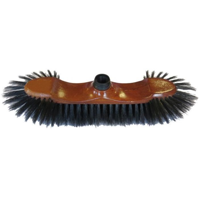 DOMERGUE Balai 1/2 tête soie noire - Plastique imitation bois