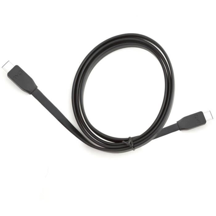 TYLT Câble plat à double connectique USB - type C - Noir
