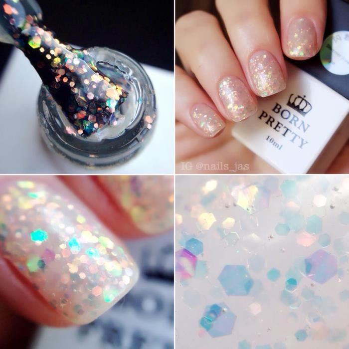 GEL UV ONGLES Gel UV Pailleté Vernis Colle Blanc Gel UV Mat Nail