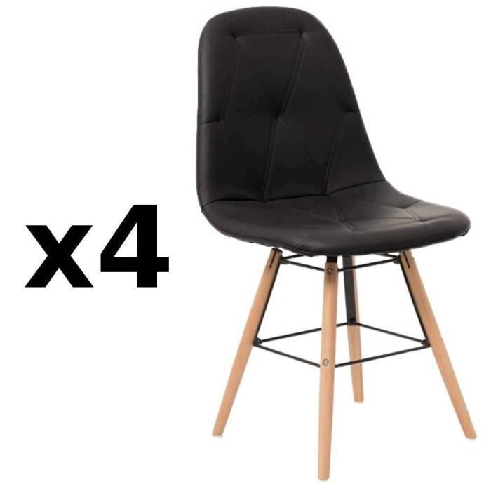 lot de 4 chaises design scandinave henry similicuir pu lot de 4 chaises design scandinave henry similicuir pu