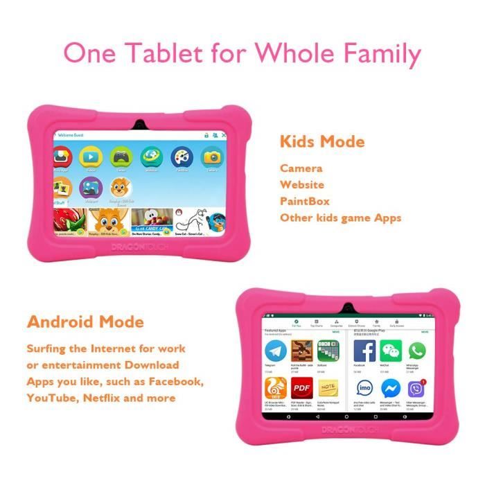 Dragon Touch Tablette Tactile Enfants 7"2