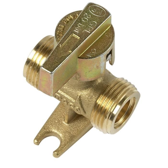 BRASERO TYPE V641 Vanne ¼ tour butane-propane NF laiton