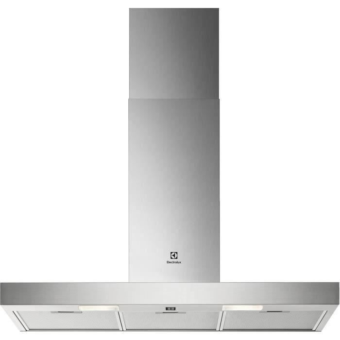 ELECTROLUX EFT39X - Hotte décorative murale - Evacuation et recyclage - 600m3/h - L90cm