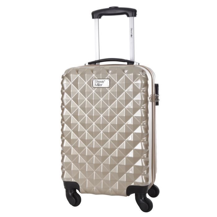 STEVE MILLER - HEART Valise Cabine Rigide 4 Roues - Beige
