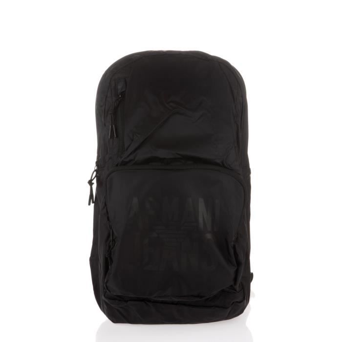 ARMANI JEANS - Sac à Dos Pliable en Polyamide Noir - Homme