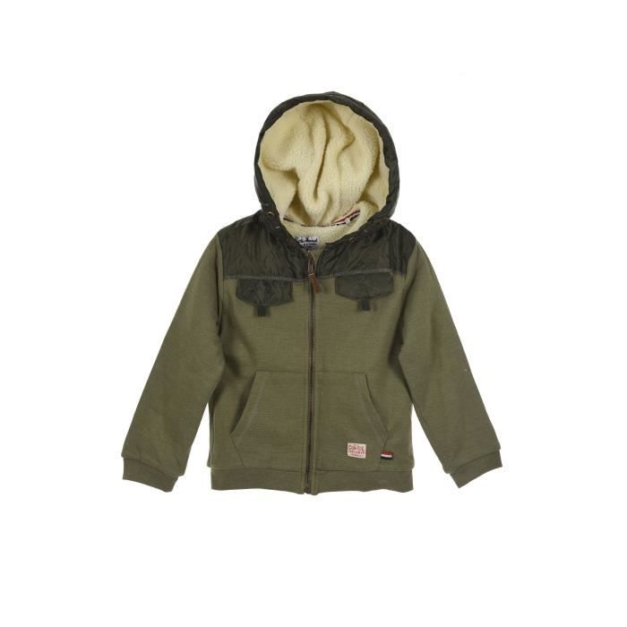 LITTLE MARCEL Veste Sweat Zippée Vert Enfant Garçon