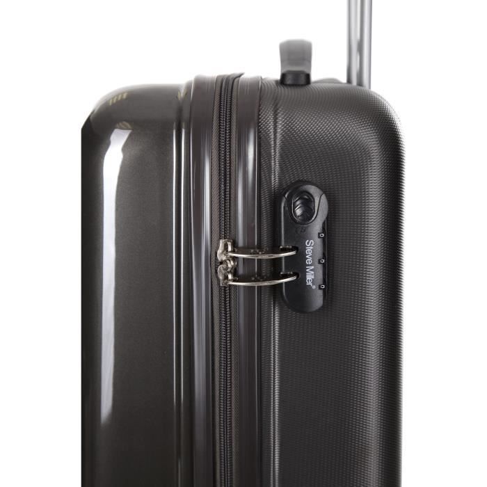 STEVE MILLER - EAGLE Valise Cabine Rigide 4 Roues - Gris