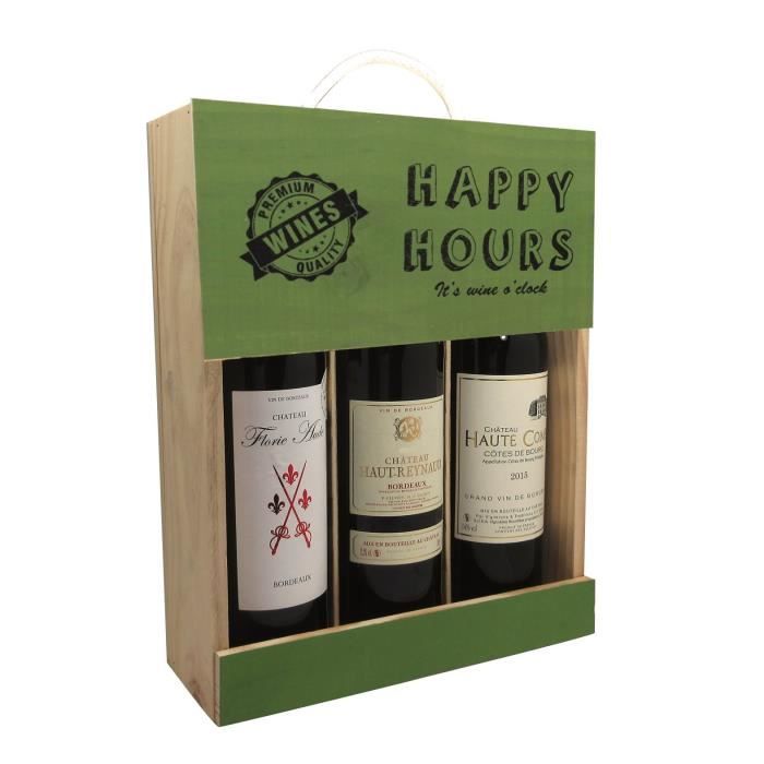 Coffret Vin Happy Hours 3 bouteilles