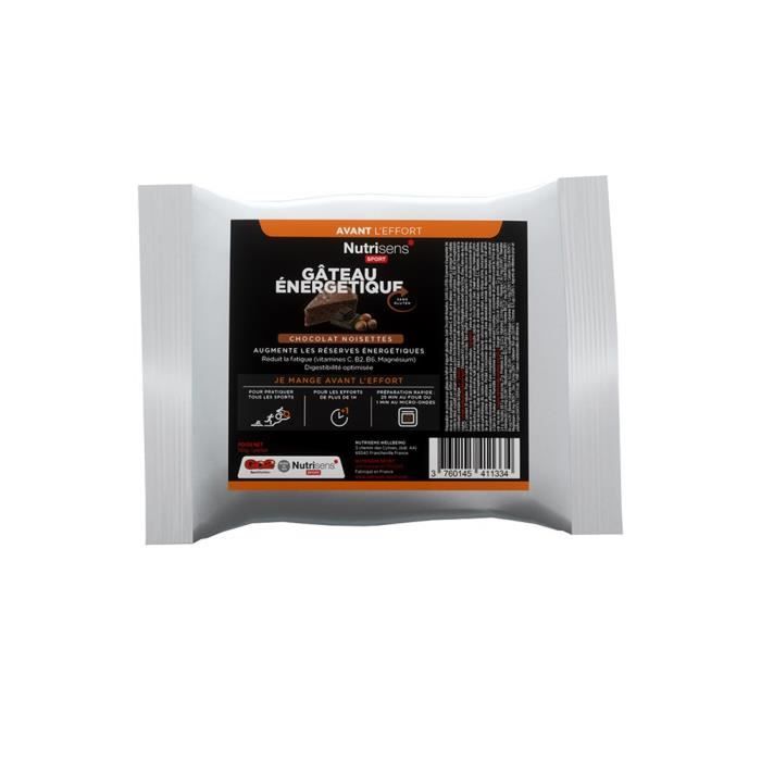 NUTRISENS Complément alimentaire - Sachet de 100g pour préparation de gâteau énergétique - Noisette