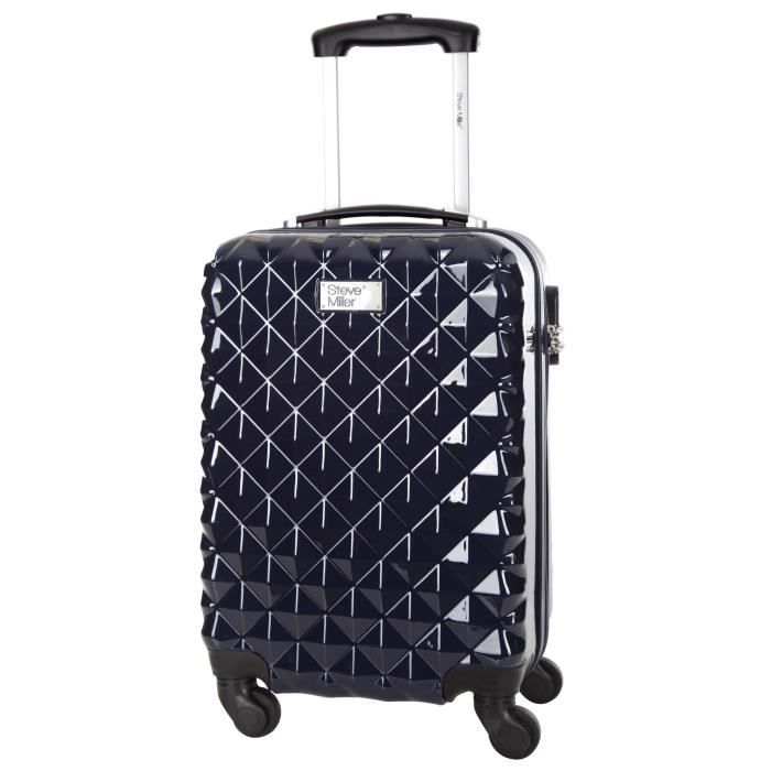 STEVE MILLER - HEART Valise Cabine Rigide 4 Roues - Marine