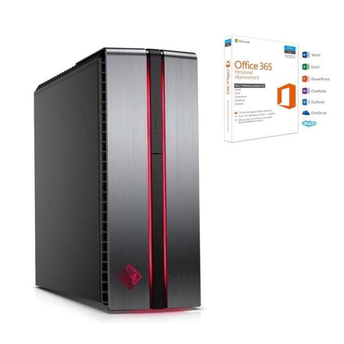 HP PC GAMER OMEN -870023NF- 8Go de RAM - Windows 10 - Intel Core I5-6400 - NVIDIA GTX 1070 8Go DDR5 - Disque Dur 1To + Office