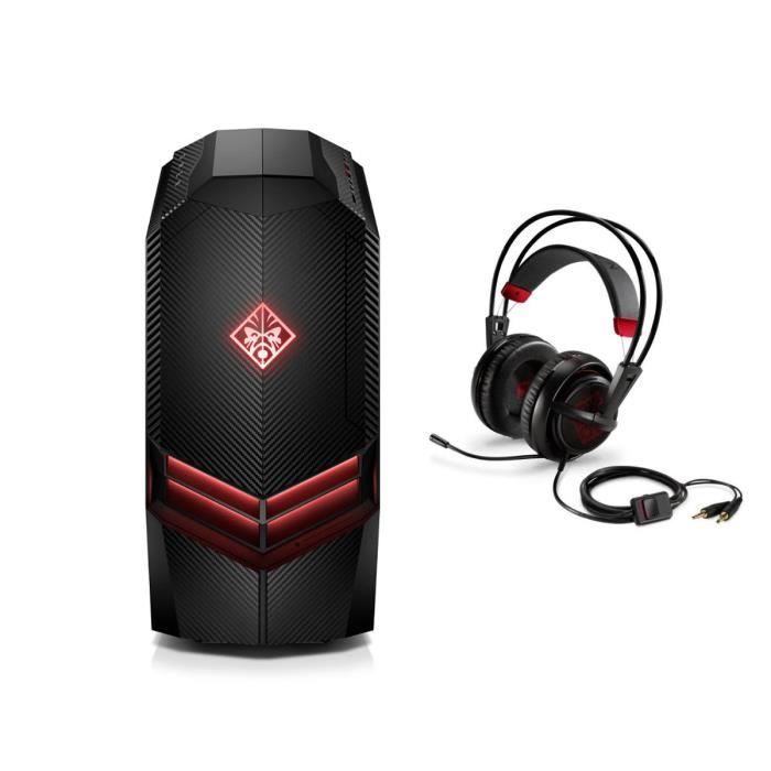 HP PC GAMER OMEN - 880083nf - 8 Go de RAM - Windows 10- Intel Core i5-7400- NVIDIA GTX 1050 - Disque dur 1 To + casque Omen