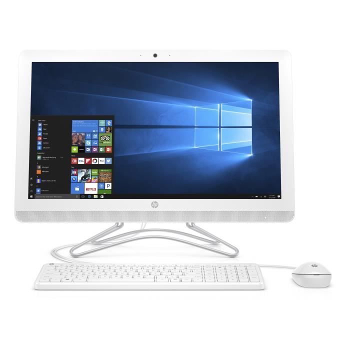 Ordinateur Tout-en-un - HP 24-e043nf - 23,8 pouces - Core i3-7100U - 4Go de RAM - Disque Dur 1To - Windows 10