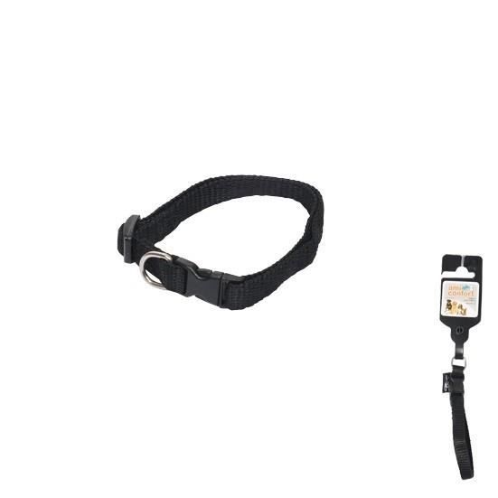 Collier noir réglable de 25 a 35 cm x 10 mm